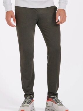 Vuori Ponto Performance Pant Heathered Olive Green - Size M
